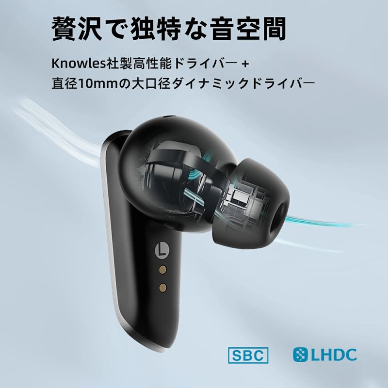E001 【VGP 2022&Red dot受賞】NeoBuds Pro ワイヤレス イヤホン Bluetooth V5.0 ノイズキャンセリング 外音取り込み Hi-Res 低遅延 急速充電 最大24時間