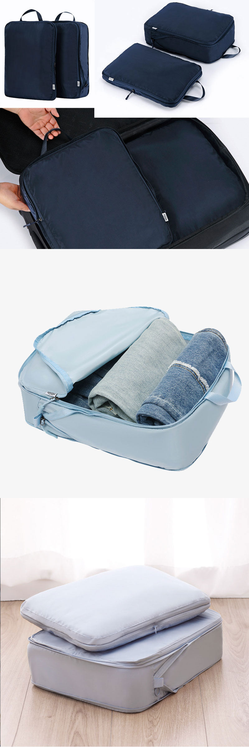 T049 Túi du lịch dạng nén Không gian đựng quần áo 50%