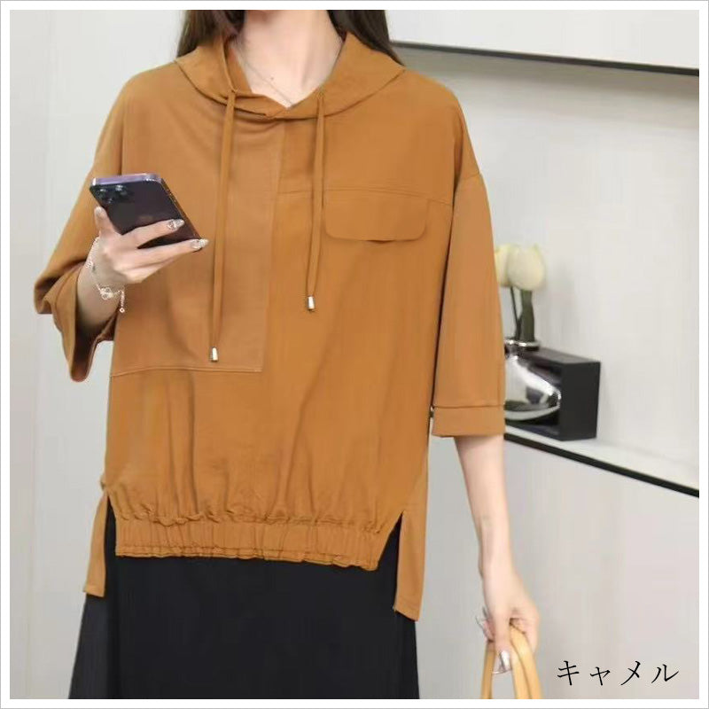 RA989 トップス プルオーバー ゆったり フィット リラックス フード