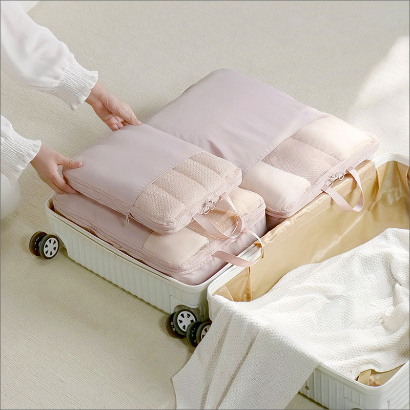 TW371 メッシュ 圧縮ポーチ 衣類スペース 50% 節約 圧縮袋