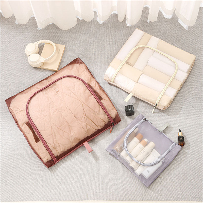 TW393 メッシュポーチ 3サイズ U字型 ファスナー トラベルポーチ 便利グッズ