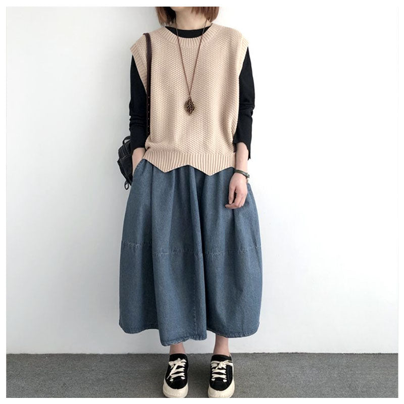 RA829 ニットベスト 重ね着 シンプル おしゃれ