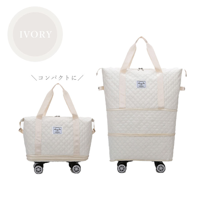 T345 キャスター付き トートバッグ ボストンバッグ