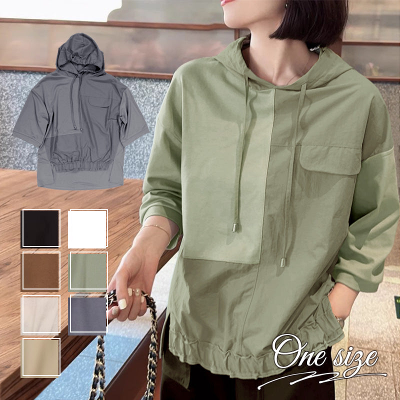 RA989 トップス プルオーバー ゆったり フィット リラックス フード