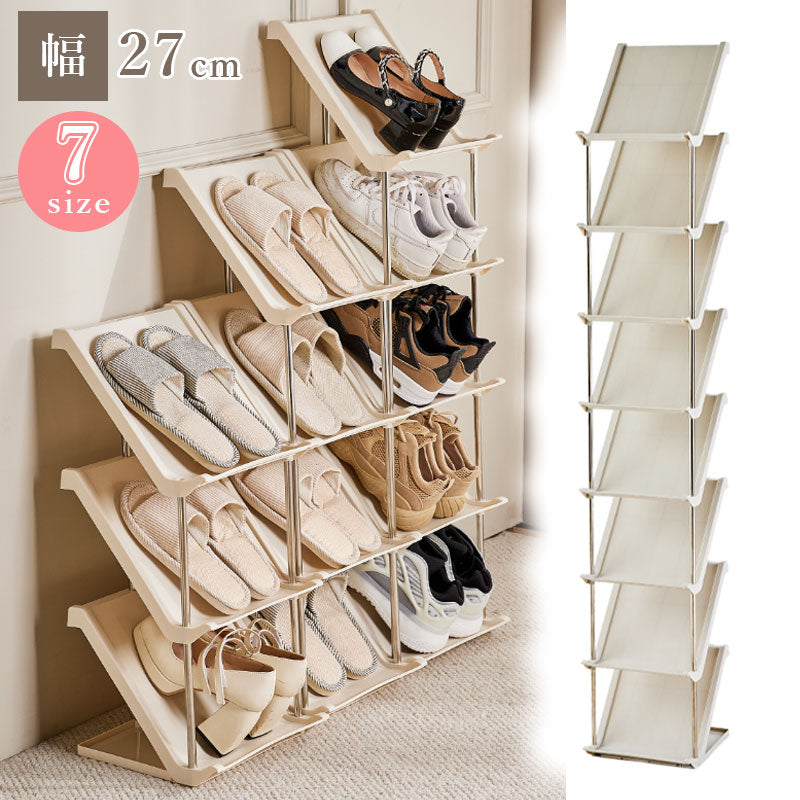 T346　斜め 簡易 シューズラック スリム コンパクト 省スペース
