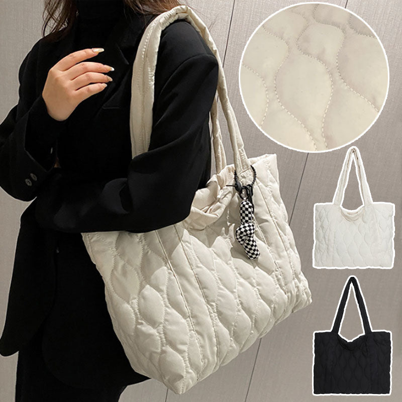 TW332  キルティング トートバッグ ファスナー付き