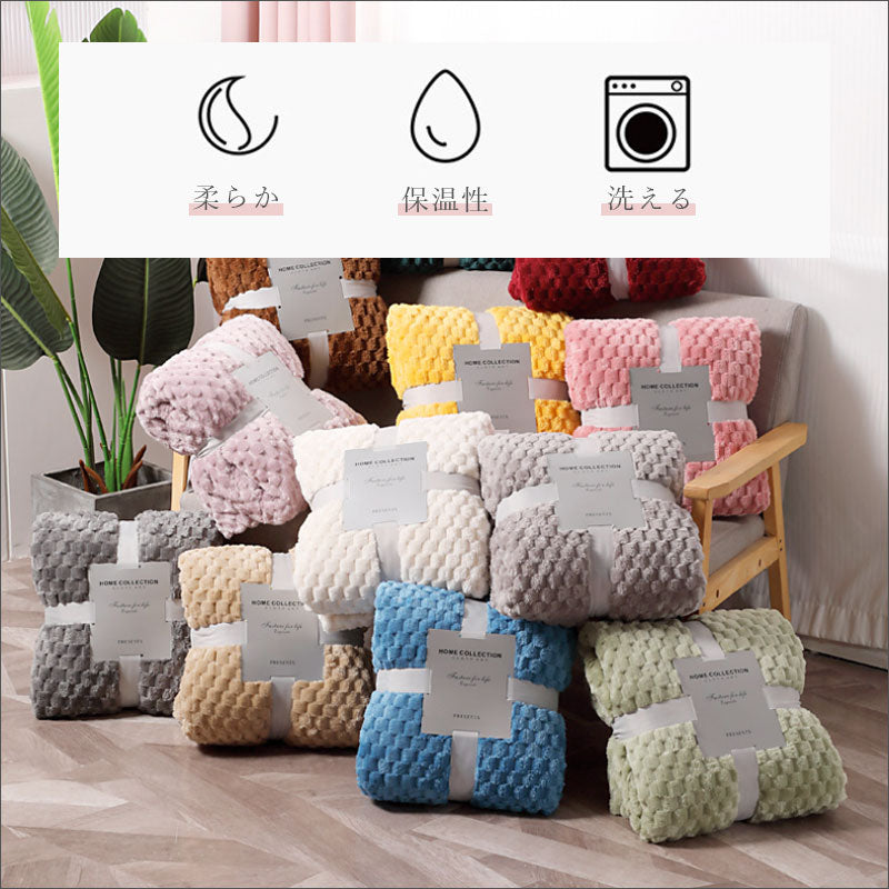 TW368 もこもこ ふわふわ ぽこぽこ あったか 暖かい 冬 ひざ掛け