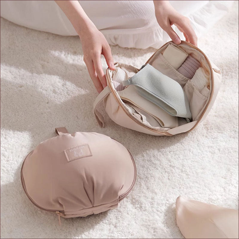 TW400      球型 ランジェリーポーチ 下着収納ポーチ 丸い フォルム かわいい シンプル