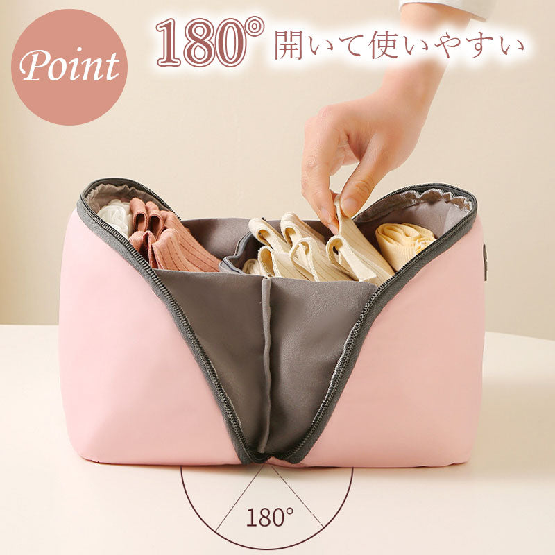 T270　ランジェリーポーチ トラベルポーチ 下着収納ポーチ