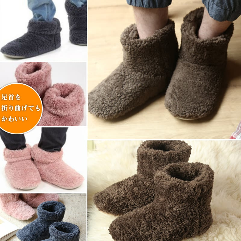 RA495 爆暖 もこもこルームブーツ ルームシューズ スリッパ 冬用 洗える