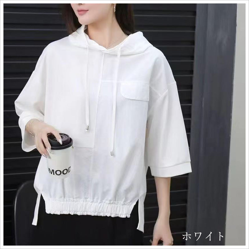 RA989 トップス プルオーバー ゆったり フィット リラックス フード