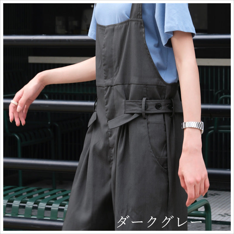 RA962   レディース サロペット オーバーオール ワイドレッグ