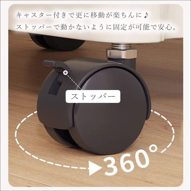 T343　ワゴン付き ハンガーラック キャスター付き