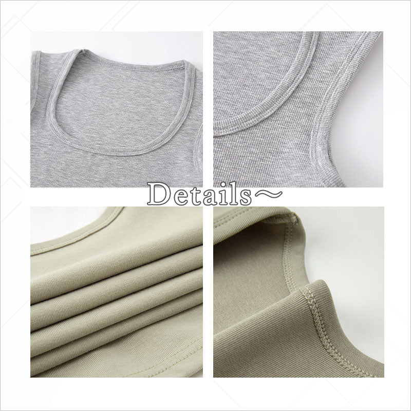 RA1002 タンクトップ トップス ノースリーブ サマーニット レディース 無地 リブ編み インナー
