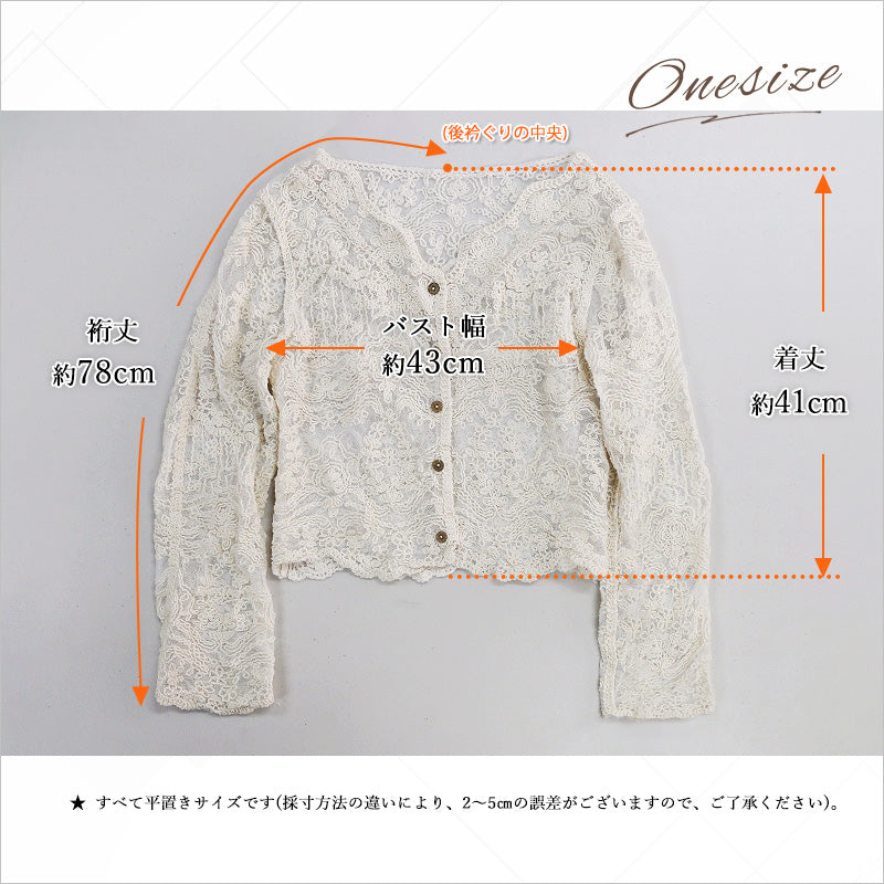 RA1009 トップス レースブラウス 総レース フェミニン シアーシャツ 透け感 ガーリー