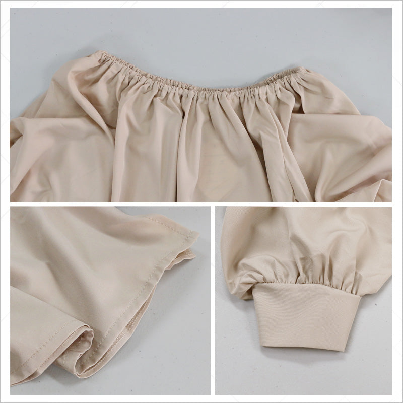 RA1010  トップス ブラウス レディース フリル袖 ギャザー ボリュームスリーブ オフショルダー