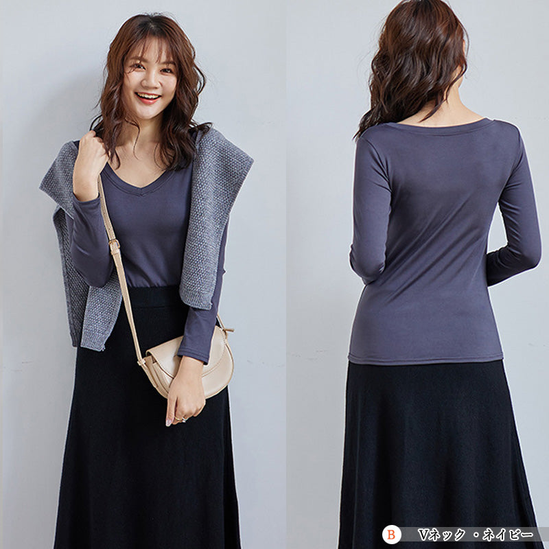 RA660 カットソー 裏起毛  トップス レディース