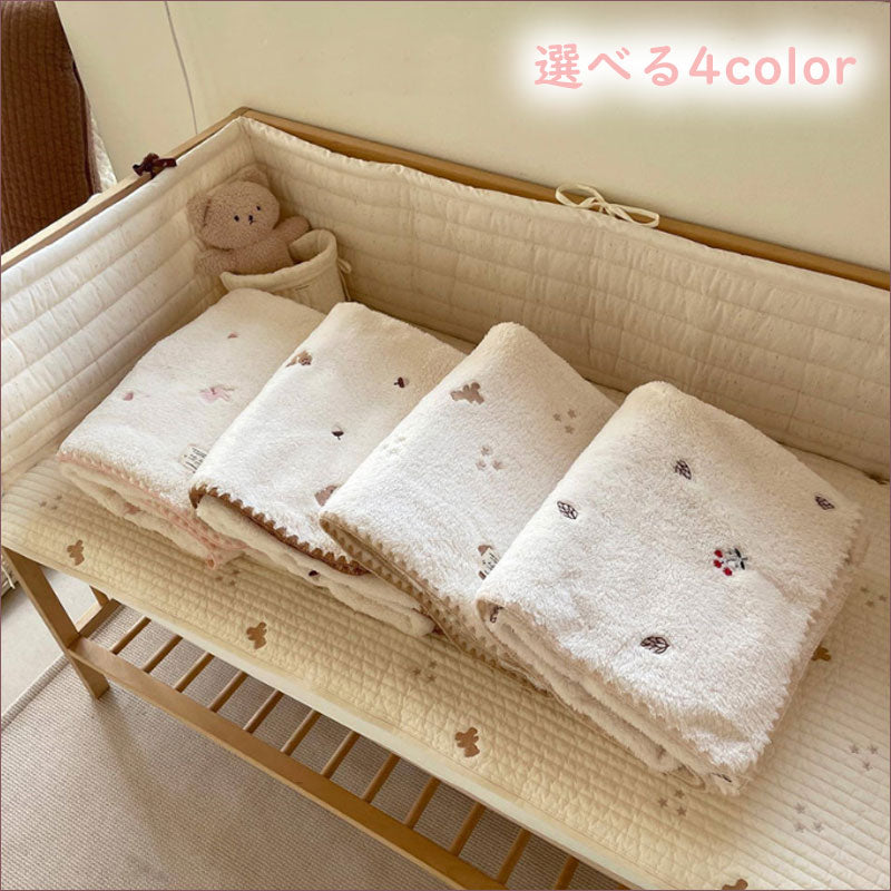 TW390 刺繍 ブランケット 90×130cm 4種類 毛布