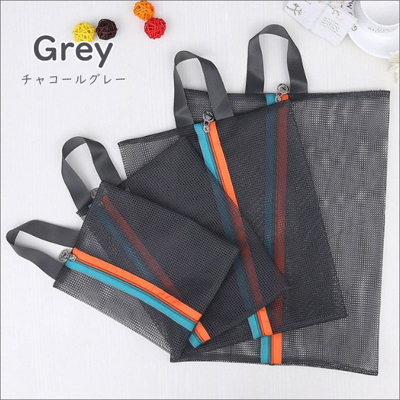 TW373 メッシュポーチ 4点セット トラベルポーチ ランドリーポーチ 旅行 トラベル 洗濯 通気性