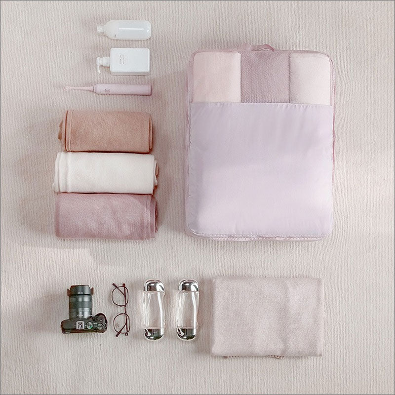 TW371   メッシュ 圧縮ポーチ 衣類スペース 50％ 節約 圧縮袋