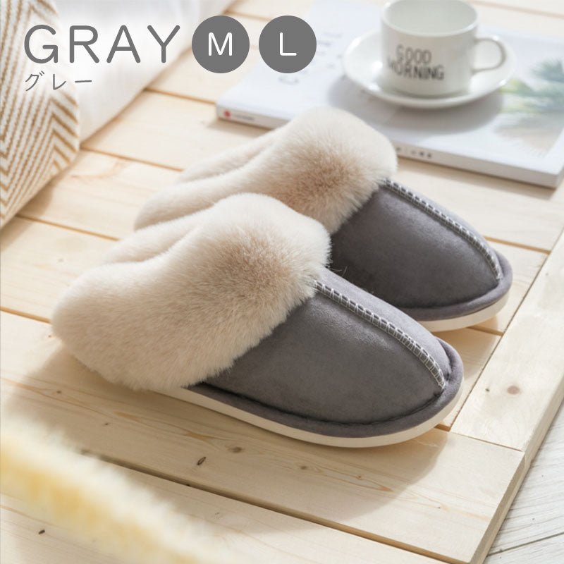 RA819 ムートン 風もこもこ スリッパ  ふわふわ あったか ルームシューズ 冬用 暖かい