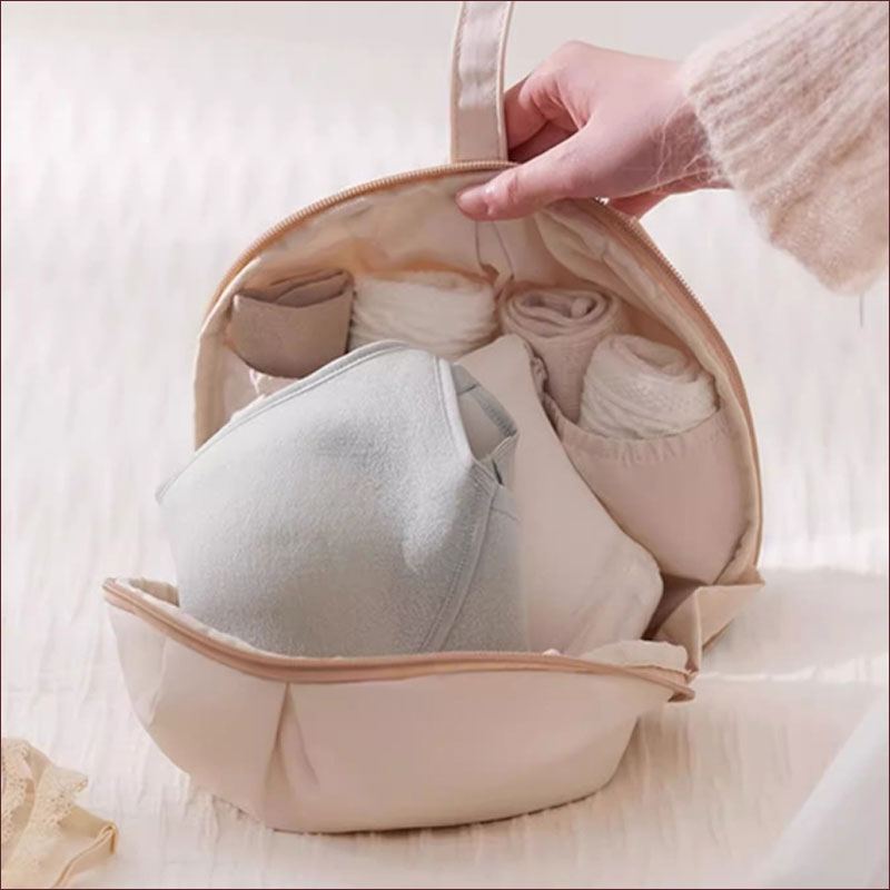 TW400      球型 ランジェリーポーチ 下着収納ポーチ 丸い フォルム かわいい シンプル