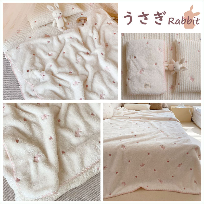 TW390 刺繍 ブランケット 90×130cm 4種類 毛布