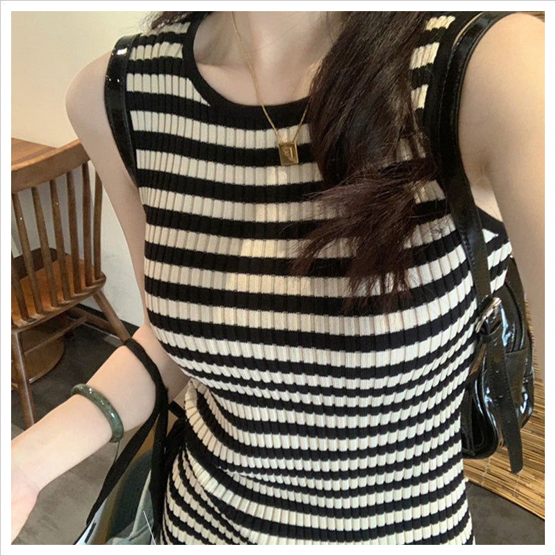 RA877 ロング ニットワンピース