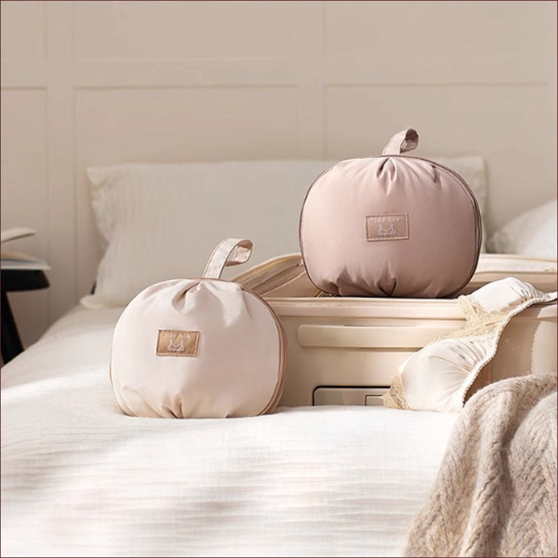 TW400      球型 ランジェリーポーチ 下着収納ポーチ 丸い フォルム かわいい シンプル