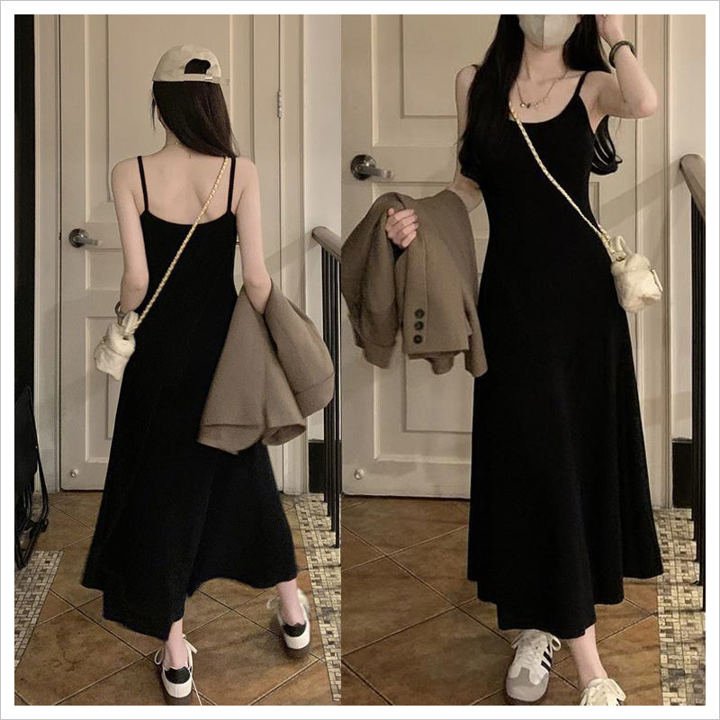 RA877 ロング ニットワンピース