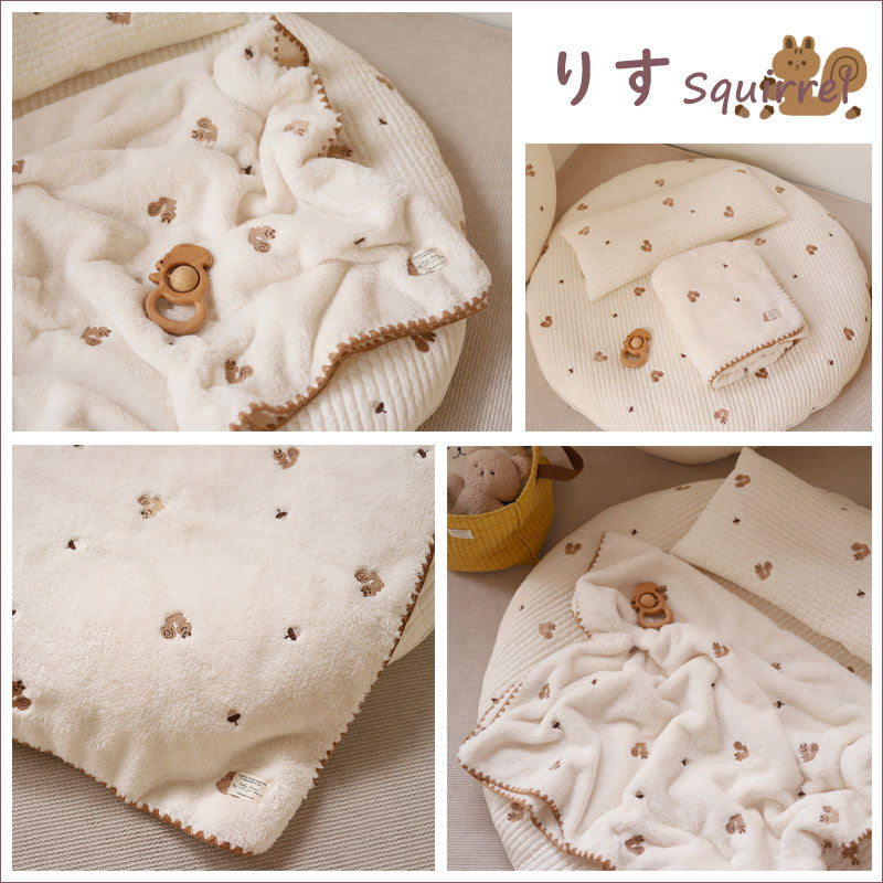 TW390 刺繍 ブランケット 90×130cm 4種類 毛布