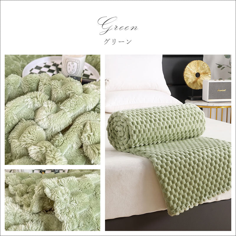 TW368 もこもこ ふわふわ ぽこぽこ あったか 暖かい 冬 ひざ掛け