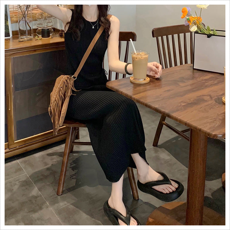 RA877 ロング ニットワンピース