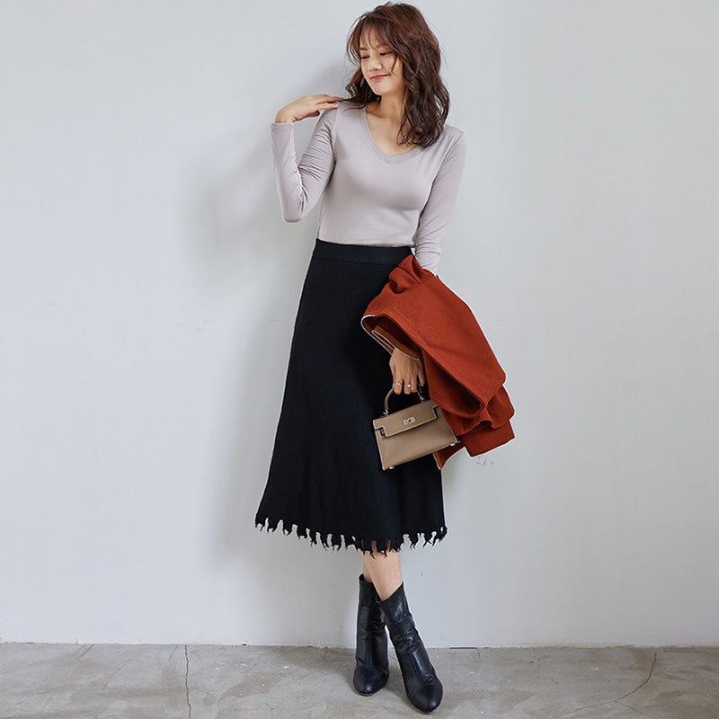 RA660 カットソー 裏起毛  トップス レディース