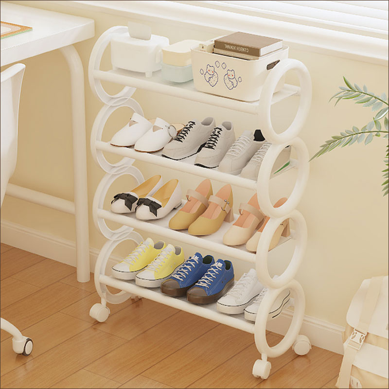 TW374 キャスター付き 簡易シューズラック 3段 4段 4サイズ スリム