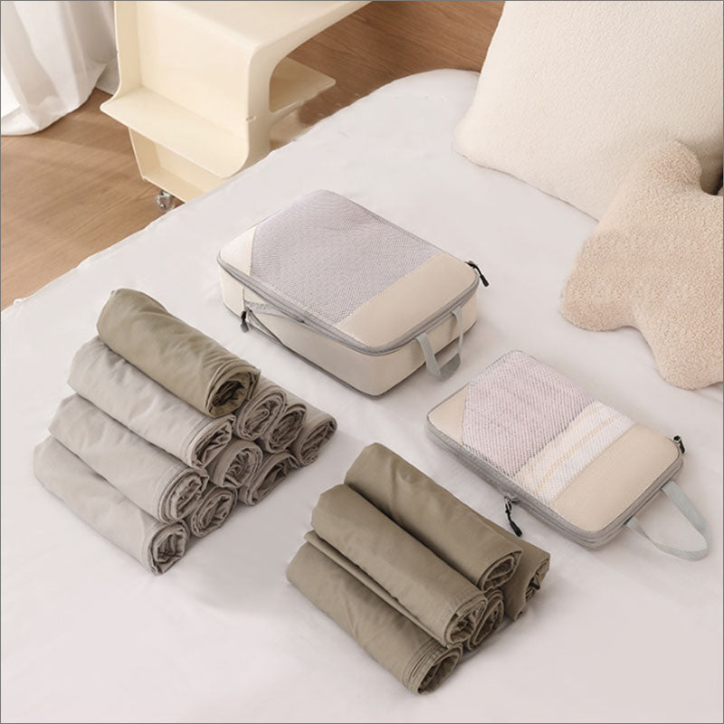 T297 7点セット トラベル 圧縮 ポーチ 衣類スペース 60％ 節約 旅行