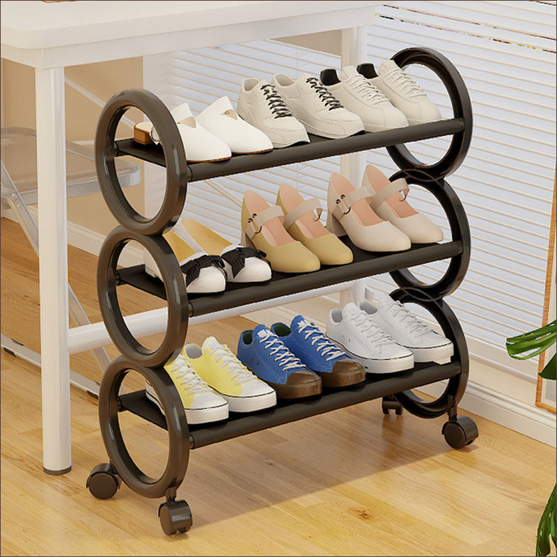 TW374 キャスター付き 簡易シューズラック 3段 4段 4サイズ スリム