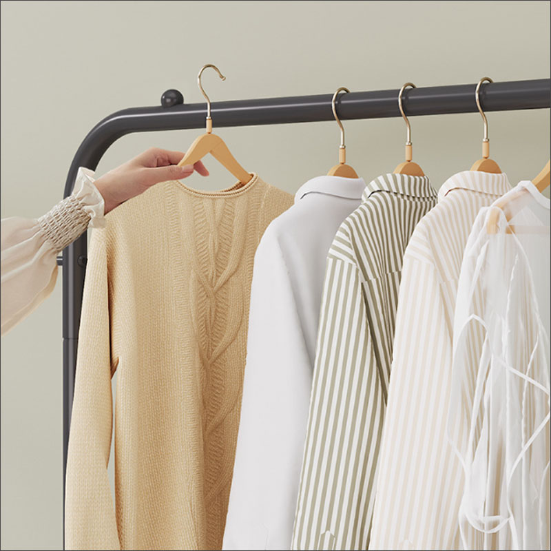 T343　ワゴン付き ハンガーラック キャスター付き