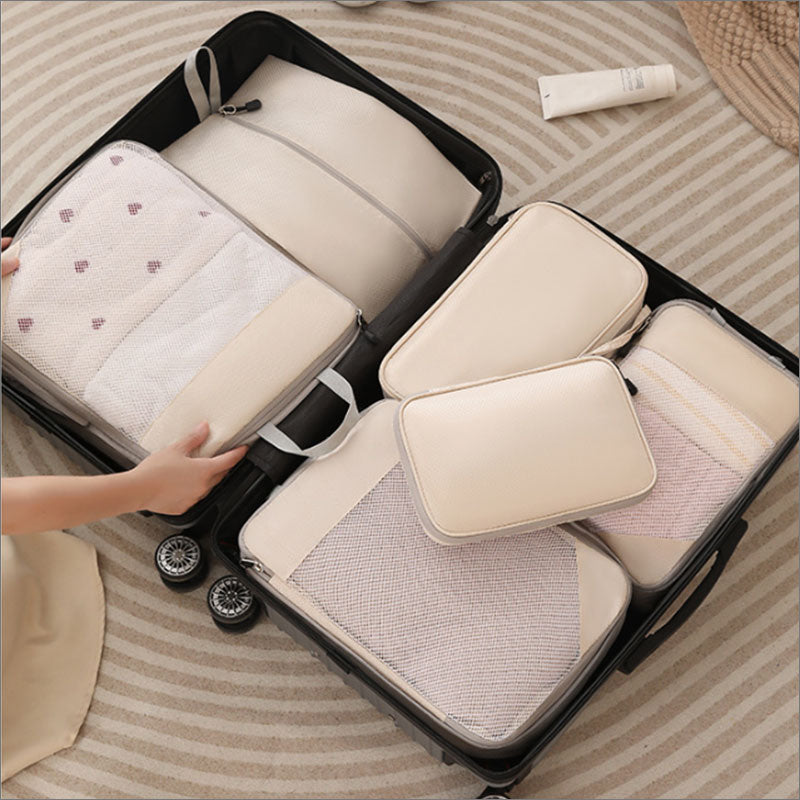 T297 7点セット トラベル 圧縮 ポーチ 衣類スペース 60％ 節約 旅行