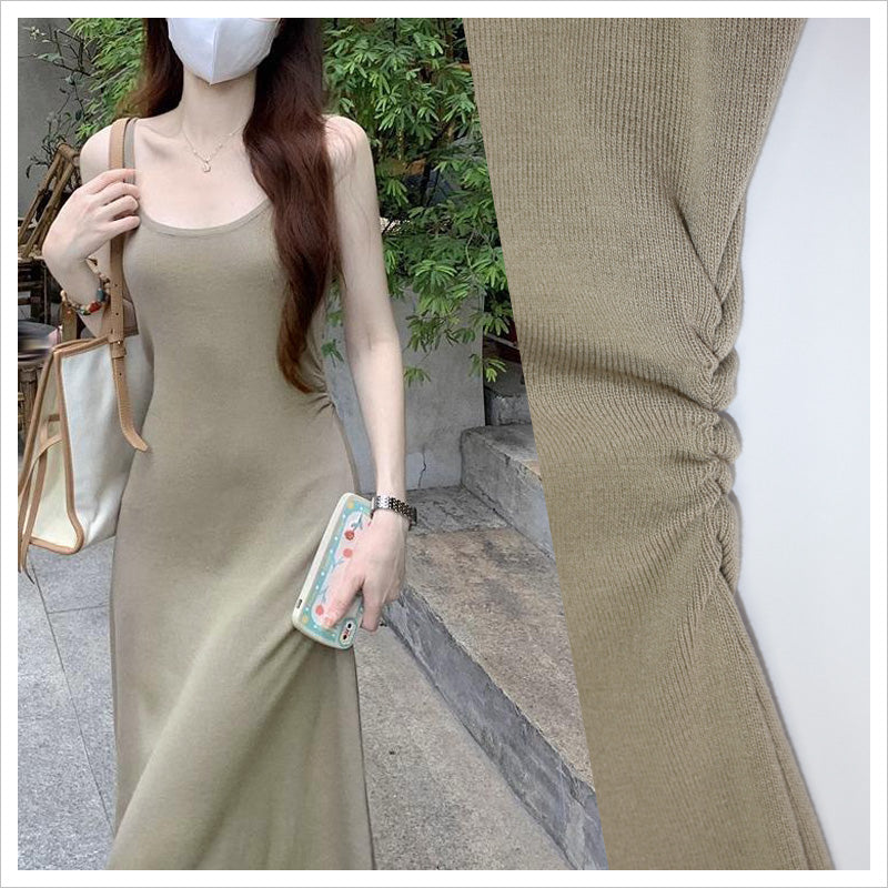 RA877 ロング ニットワンピース