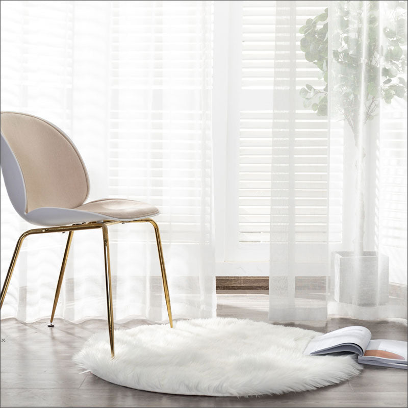 TW364 ラウンド ファーマット ふわふわ フェイクファー