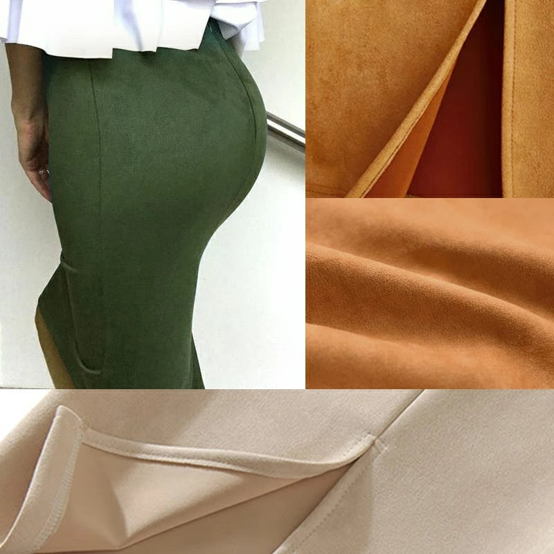 RA508 レザースカート タイトスカート