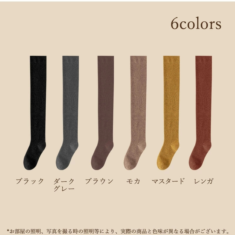 RA780 ニーハイソックス オーバーニーソックス 厚地