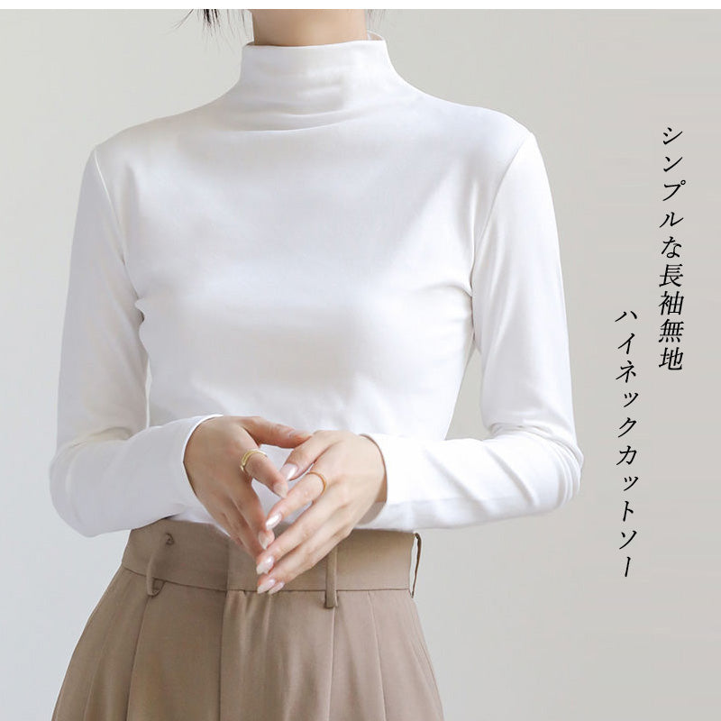 RA818  【秋新作】ハイネック カットソー