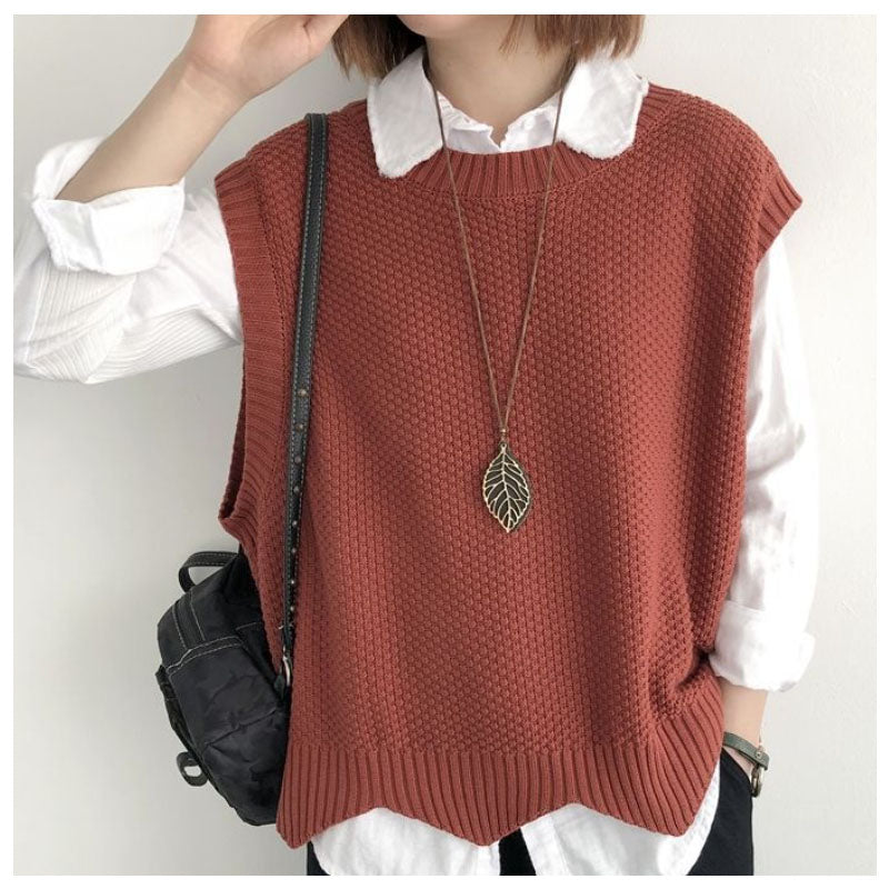 RA829  ニットベスト 重ね着 シンプル おしゃれ