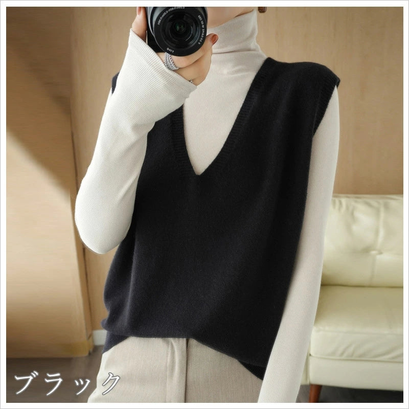 RA841 Vネットベスト ニットベスト