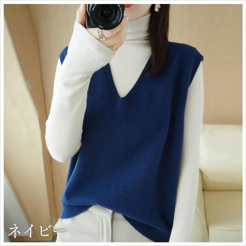 RA841 Vネットベスト ニットベスト