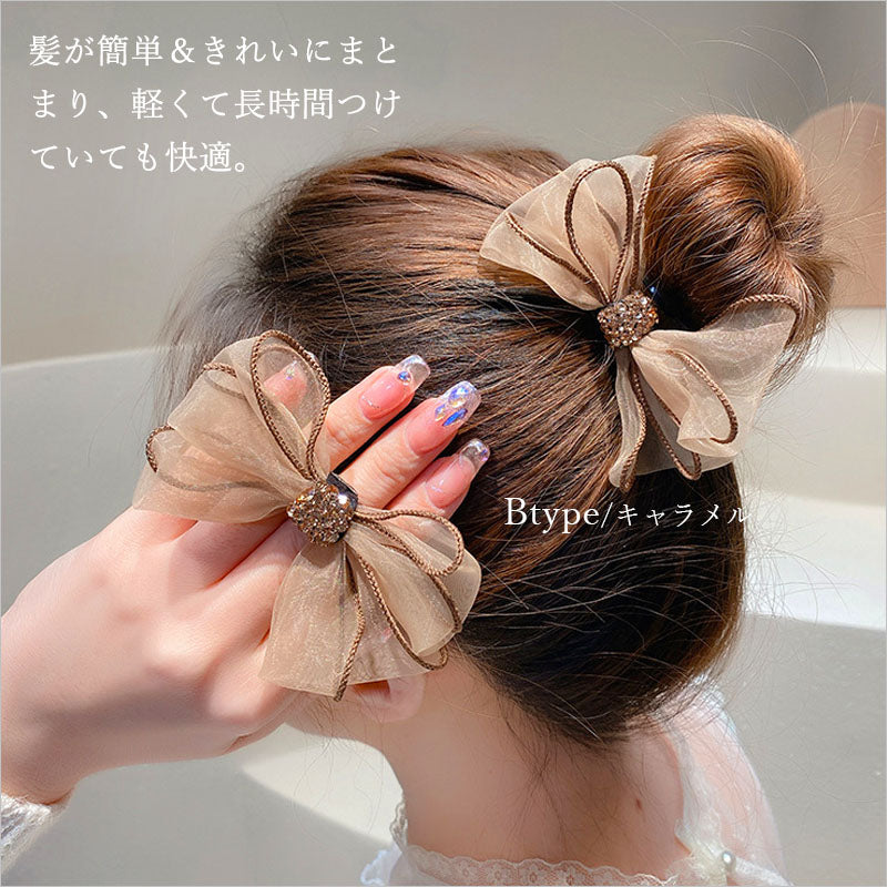 RA855　ヘアリボン ロングリボン スカーフ