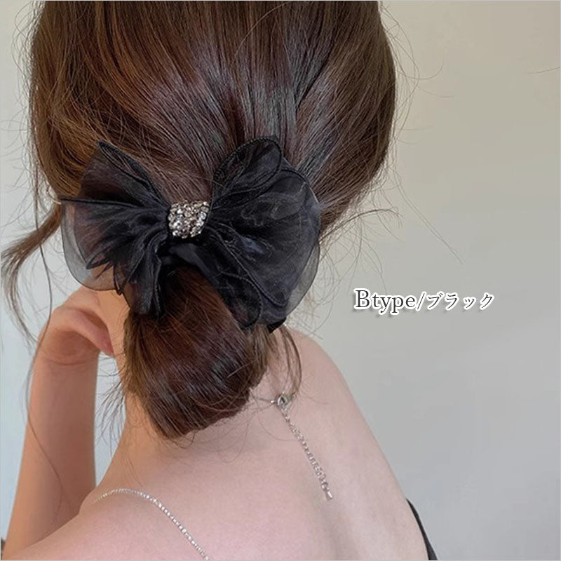 RA855　ヘアリボン ロングリボン スカーフ