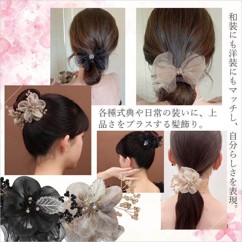 RA855　ヘアリボン ロングリボン スカーフ